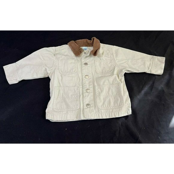 Old Navy Baby Girl's Jacket White Long Sleeve Pockets Buttons Size L (12-18M)